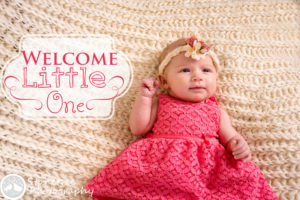 welcome little one newborn girl pink dress